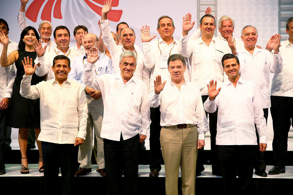 “Fuerzas productivas de la Alianza del Pacífico se juntan para recorrer el mundo”, afirmó el mandatario