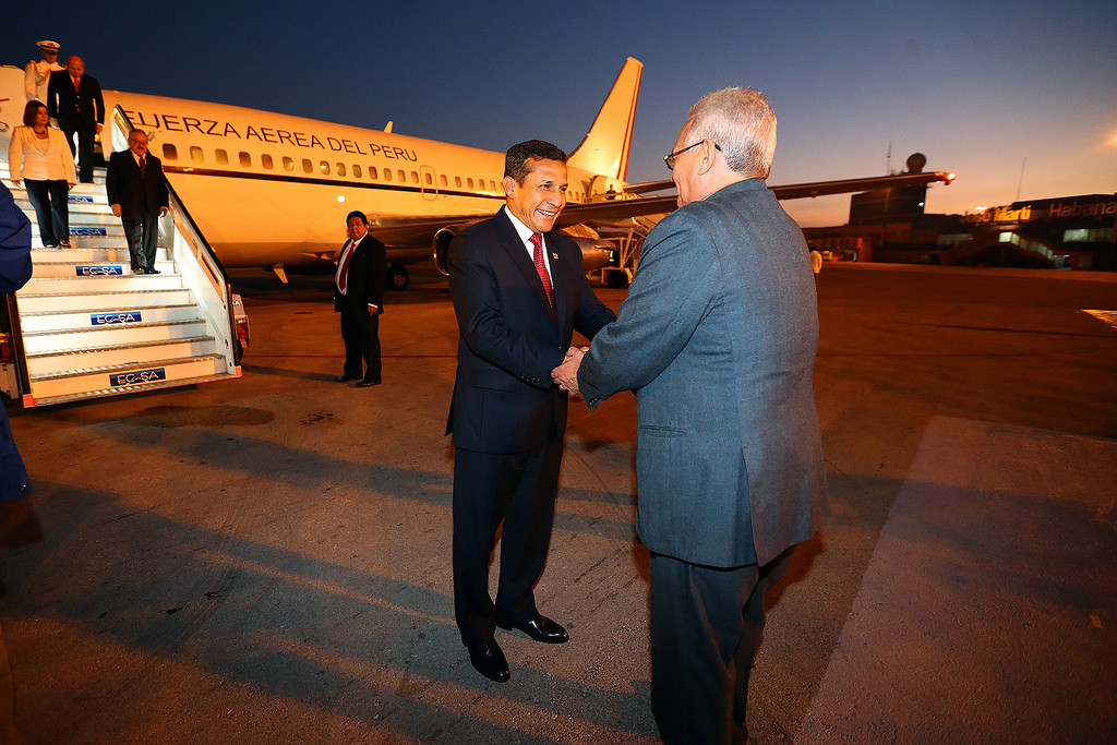 Arriba a Cuba el presidente Humala para asistir a la II Cumbre CELAC