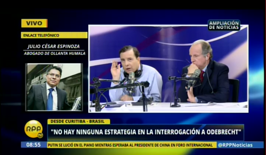 Entrevista a Julio César Espinoza, abogado de Ollanta Humala desde Curitiba – Brasil