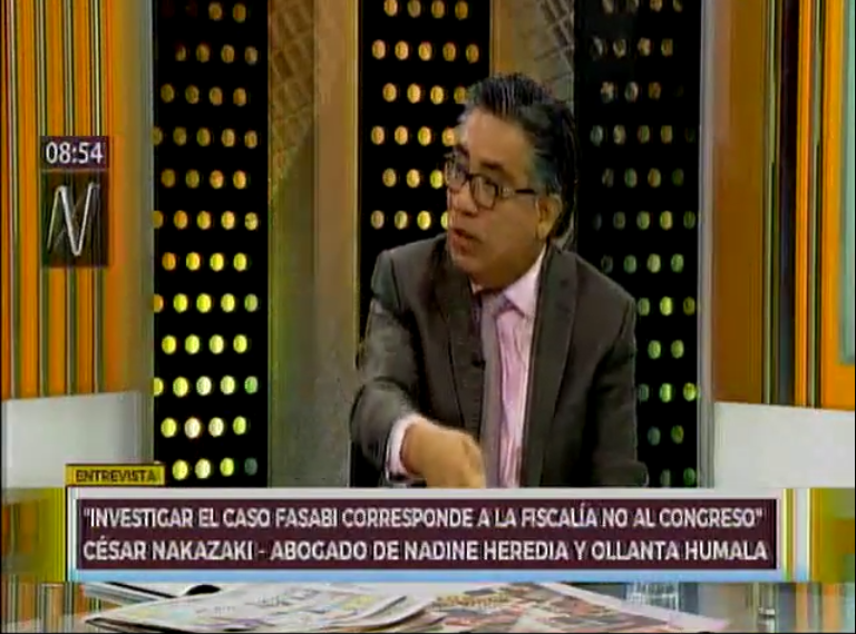 Nakazaki: Investigar el caso Fasabi corresponde a la Fiscalía, no al Congreso